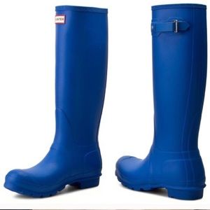 Tall  “Hunter” Boots... Bright blue